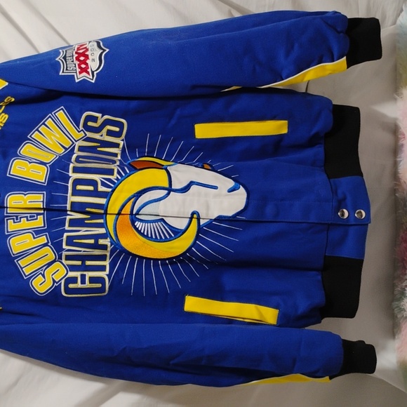 SALE! RARE! NFL Los Angeles Rams Super Bowl 2000 Champion Jacket Like New (A-76) - Picture 4 of 16